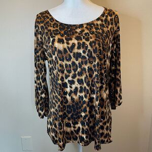 Brittany Black|Cheetah| sparkle| Large| Soft| Flowy| Comfortable